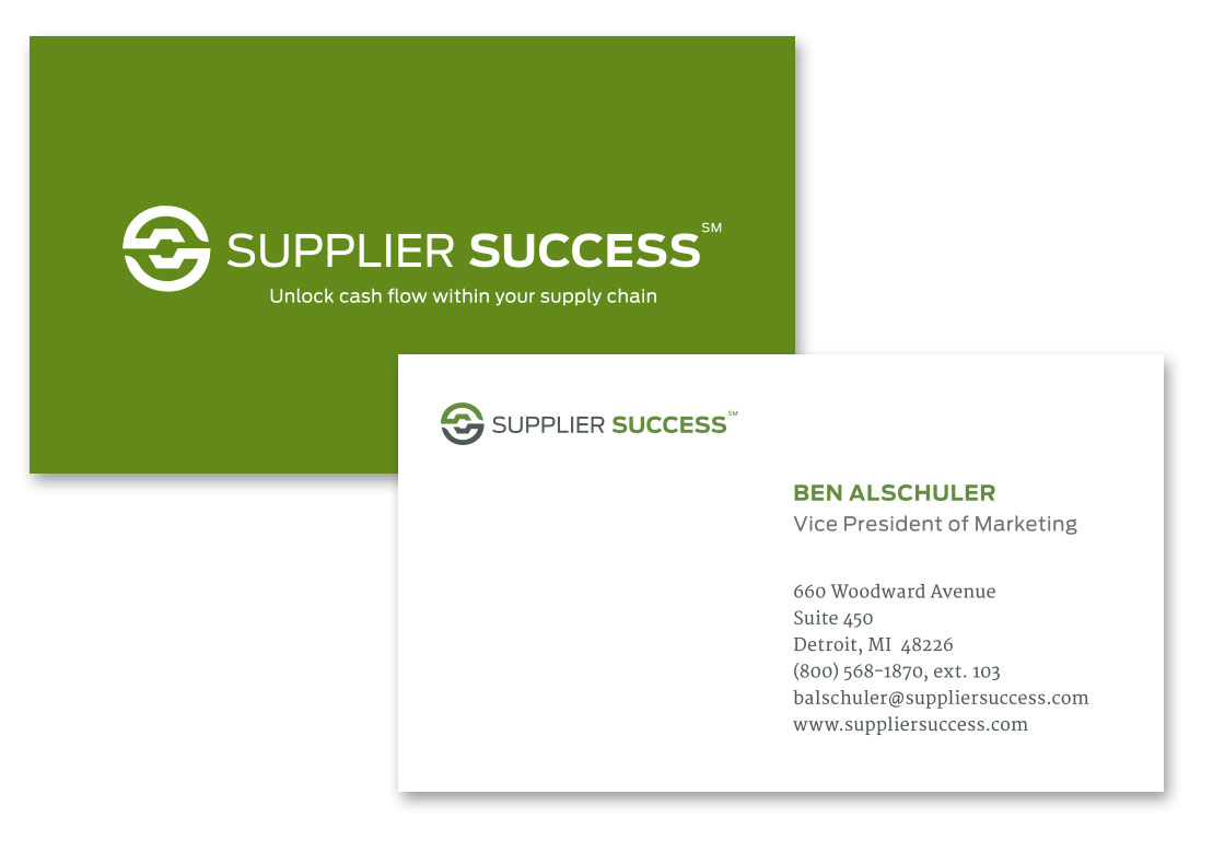 Supplier Success business cards